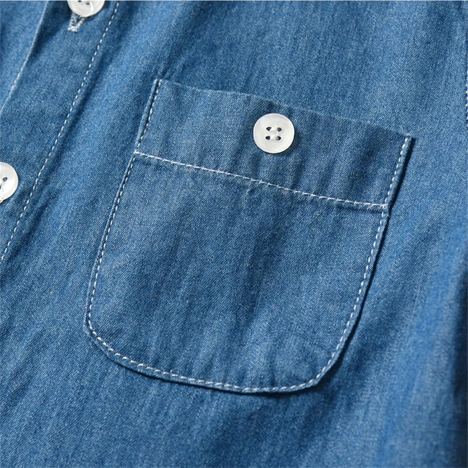 Boys Girls Autumn Thermal Denim Lapel Jacket