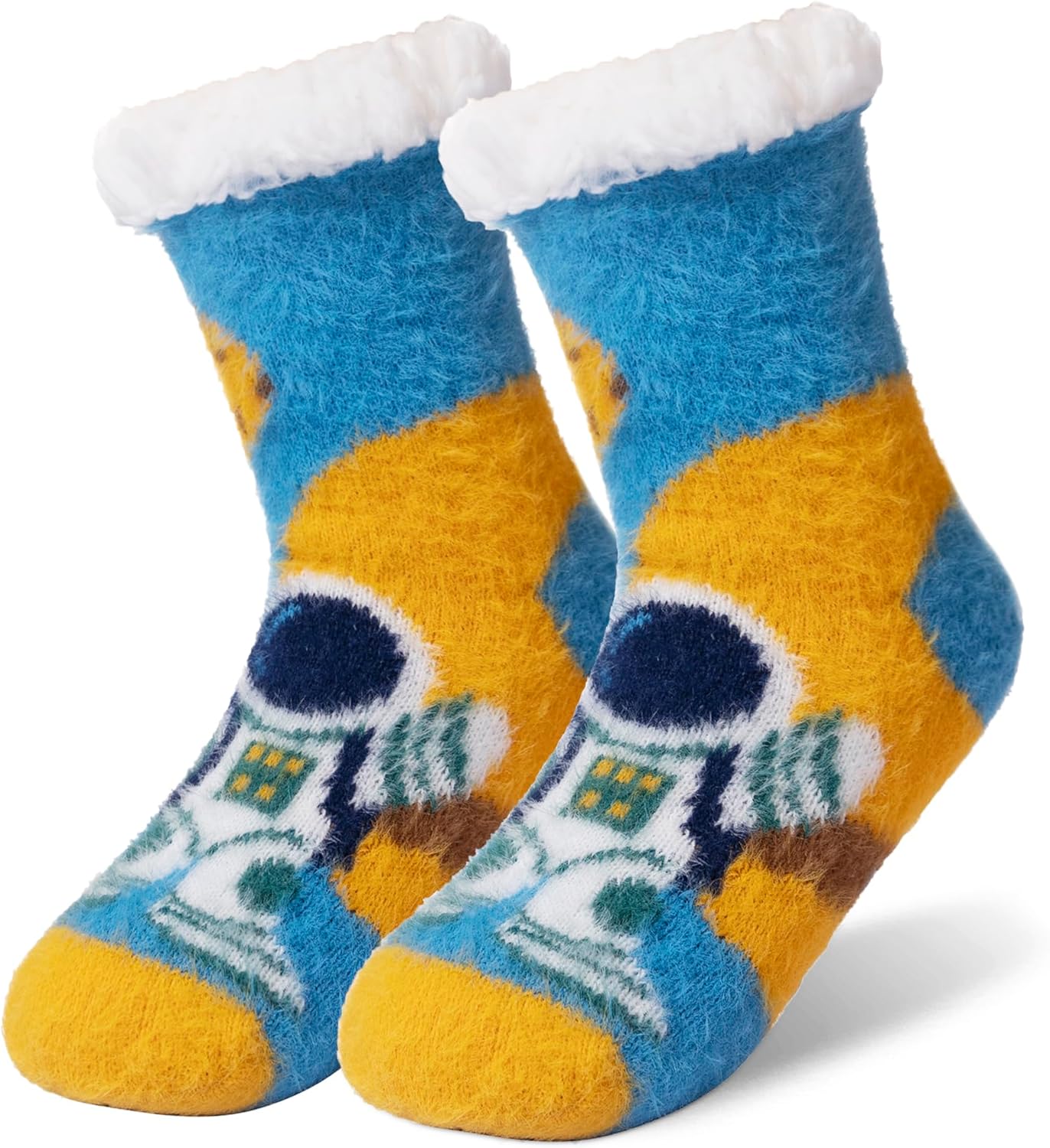 Kids Boys Fuzzy Slipper Socks Winter