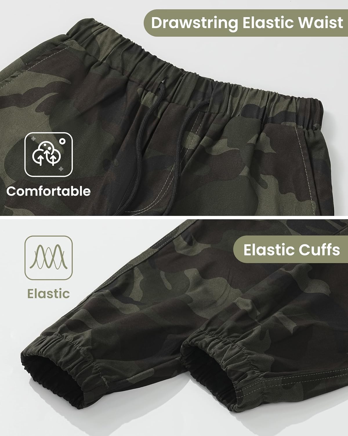 Comfy Camo Cargo Joggers for Boys