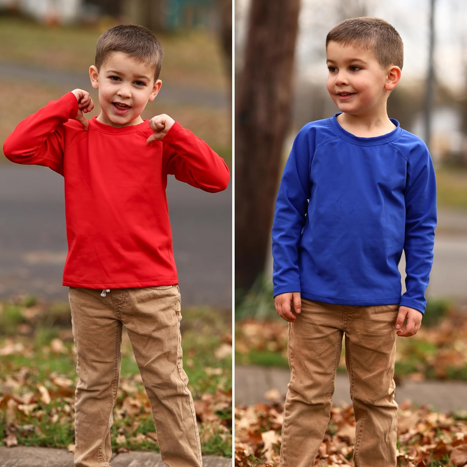 Big Elephant 2-Piece Compression Thermal Long Sleeve Baseball Undershirt