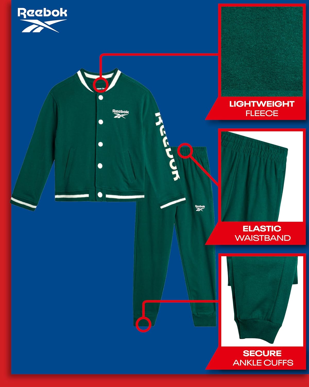 Reebok Boys Active Tracksuit Set