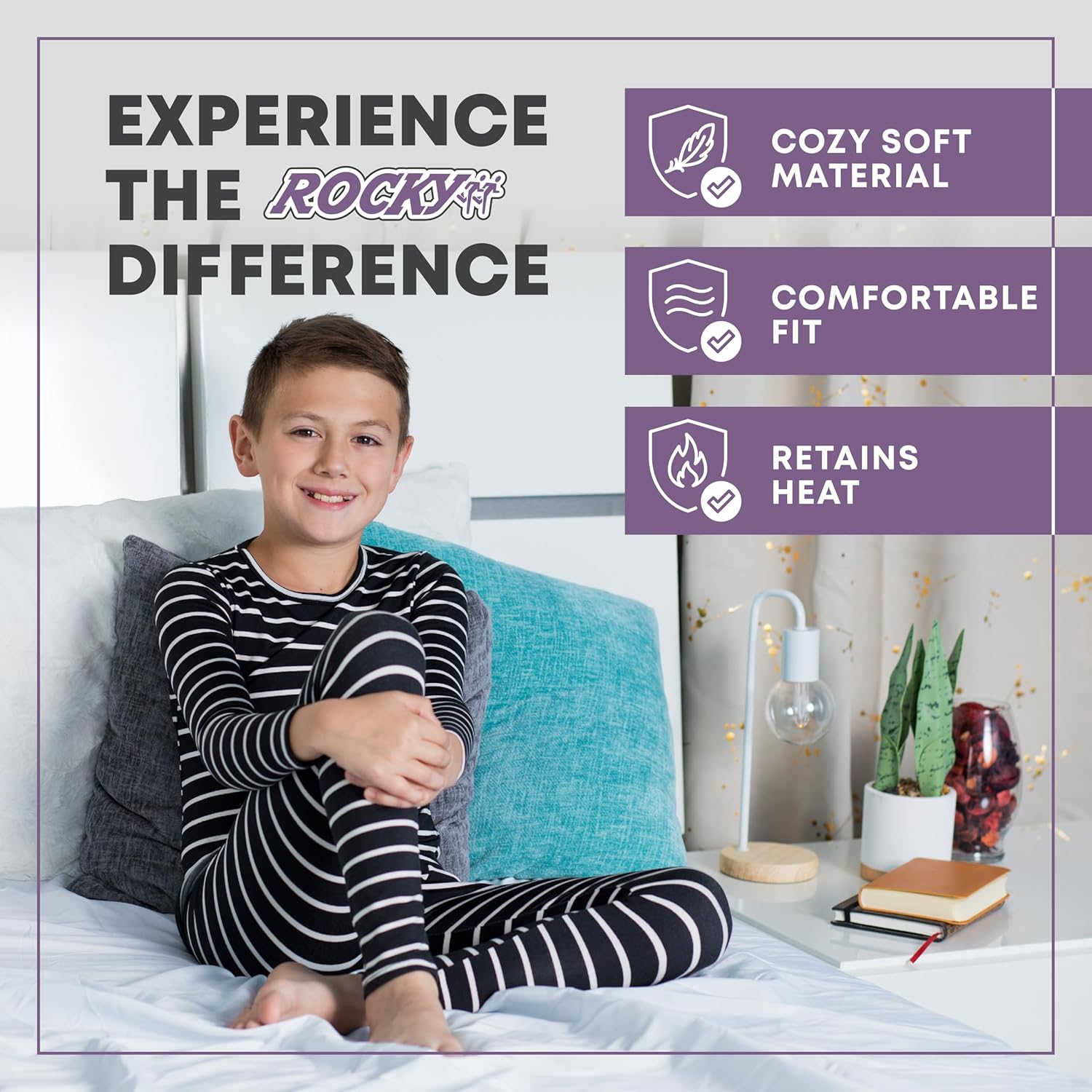 Rocky Thermal Underwear for Kids Boys Set