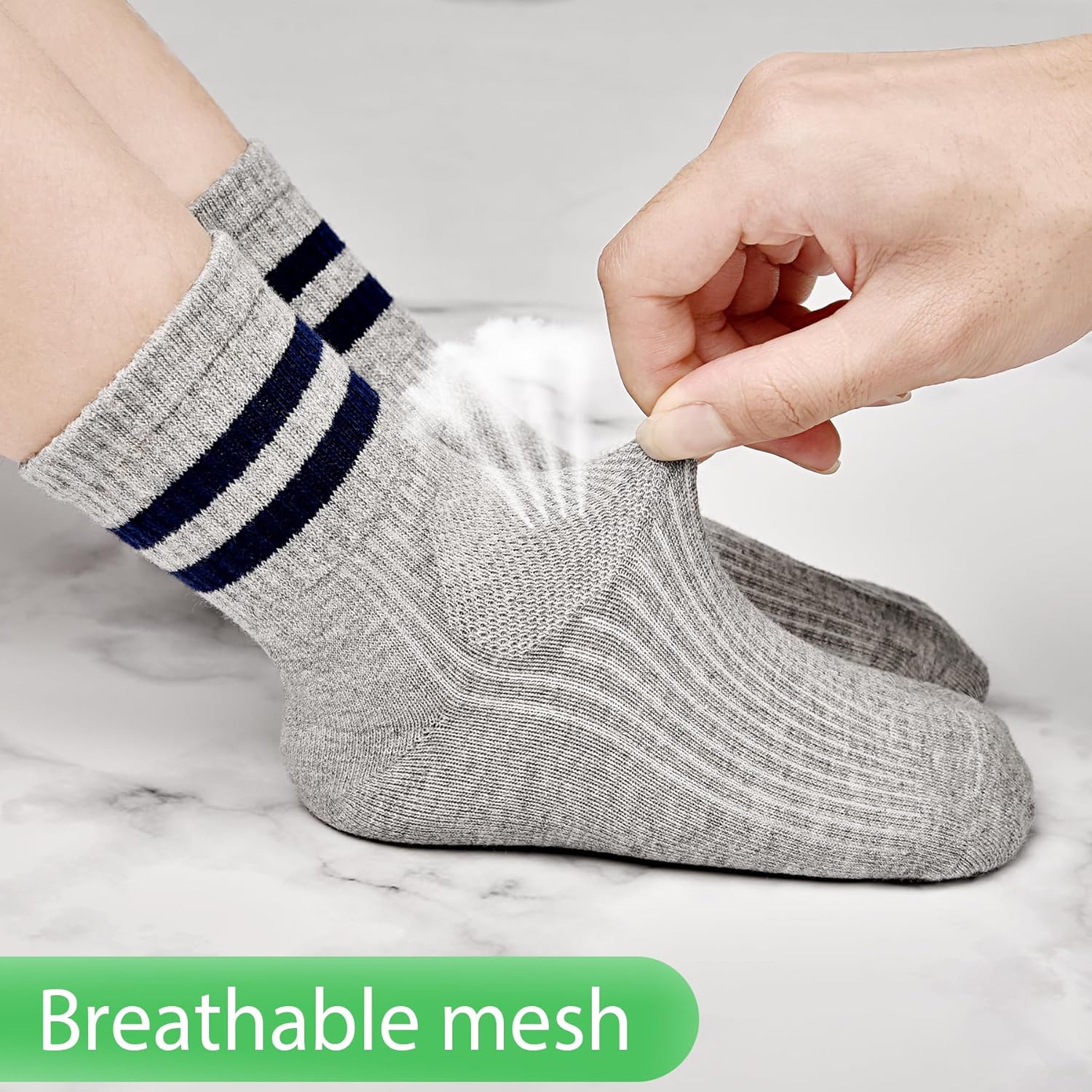 Boys Girls Cotton Crew Socks 5 Pairs 1-12
