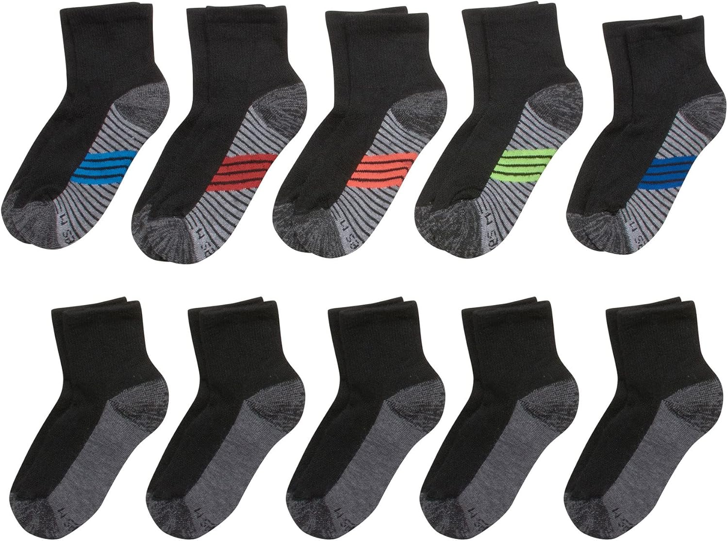 Hanes Boys Double Tough Performance Socks 10-Pack