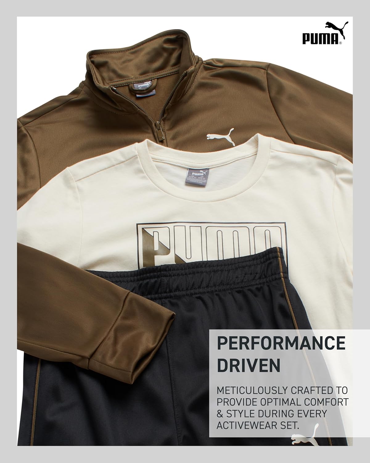 PUMA Boys 3 Piece Activewear Set 1