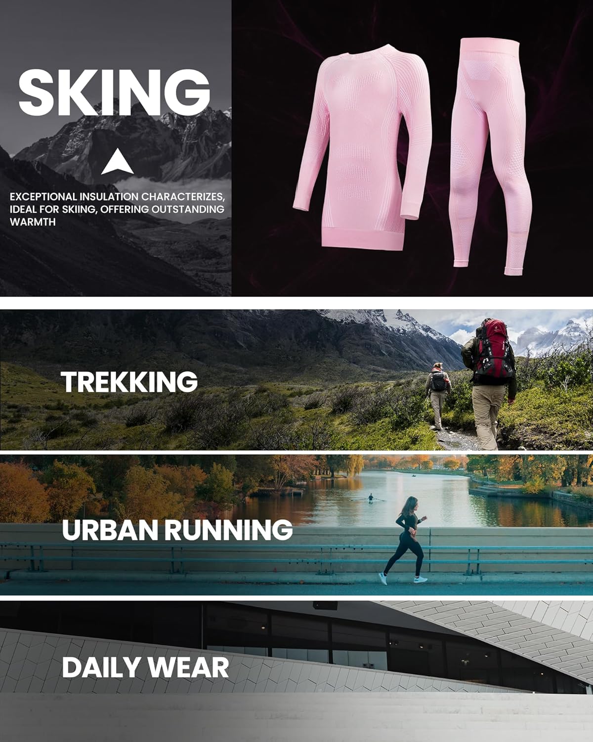 OutdoorMaster Thermal Underwear Set for Kids