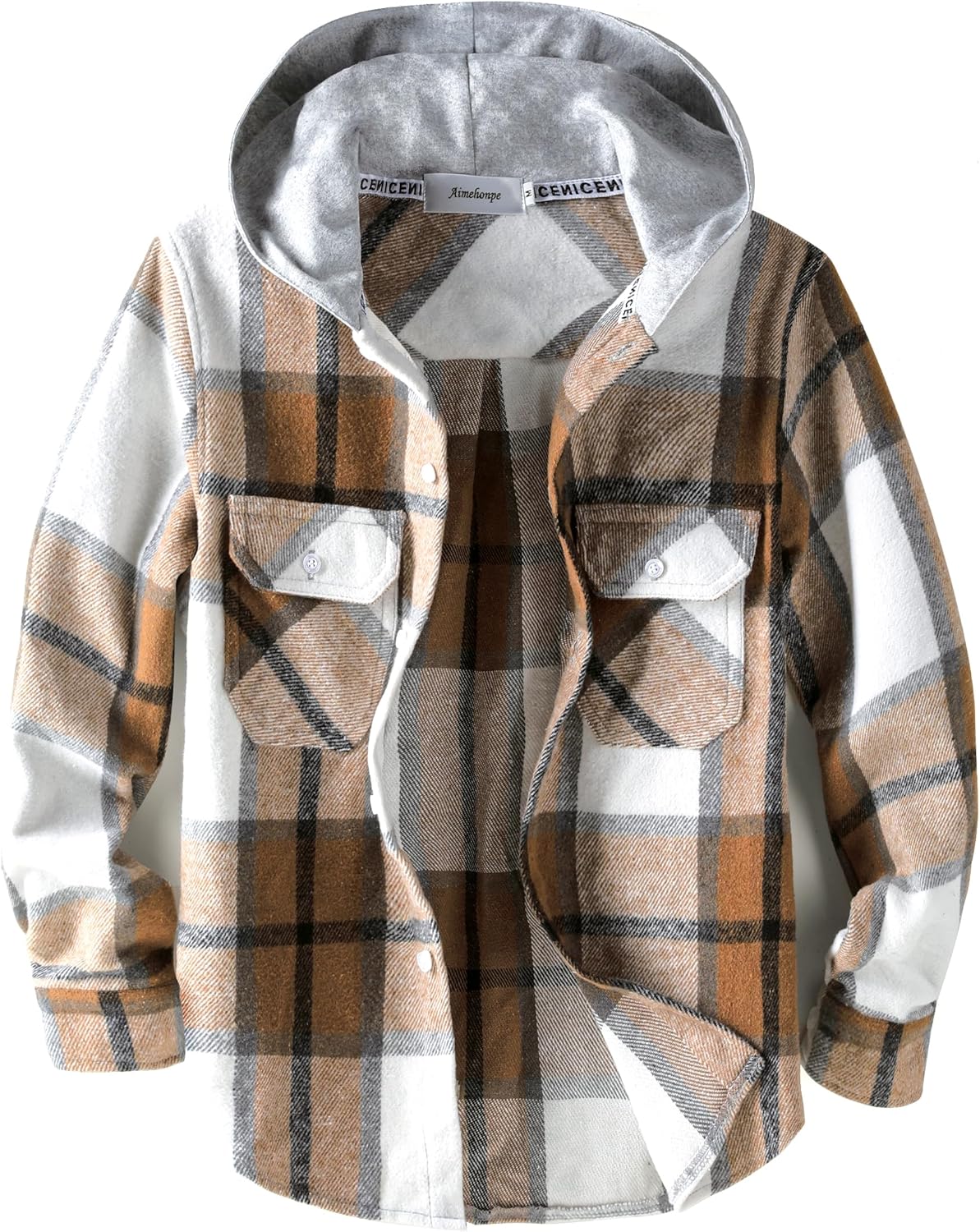 boys casual button-up plaid jacket for spring wear