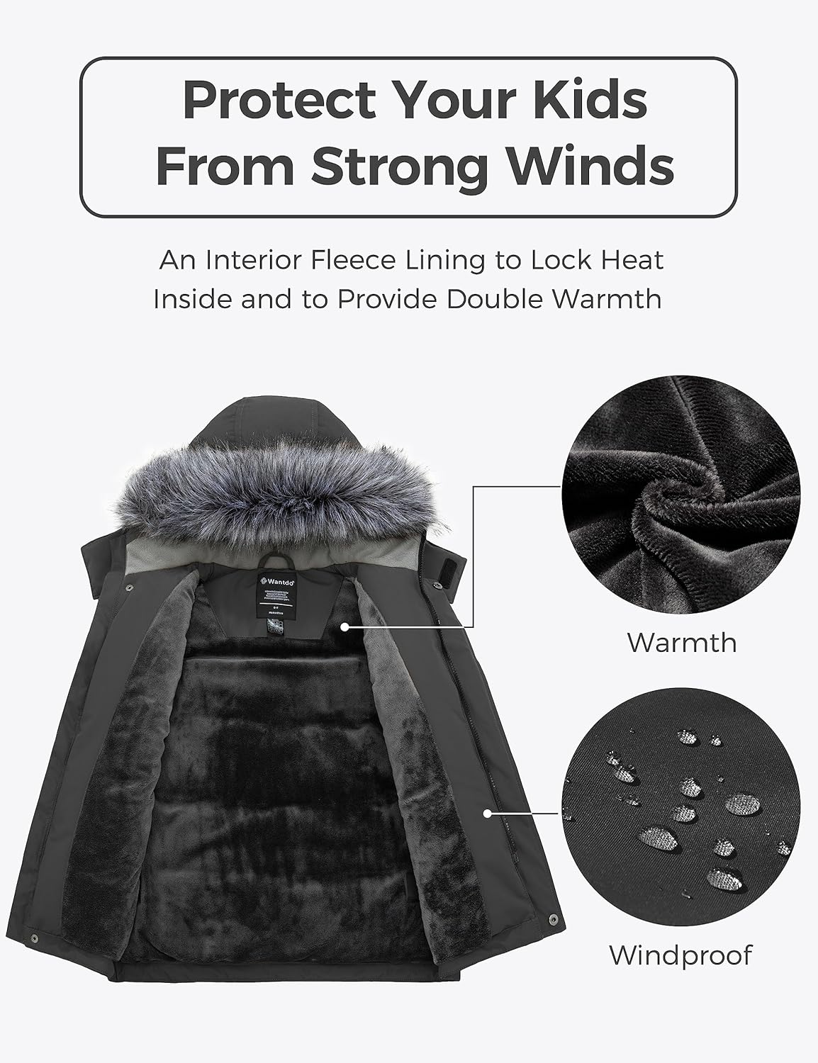 Stay Cozy in Winter with Wantdo Boys Waterproof Puffer Jacket