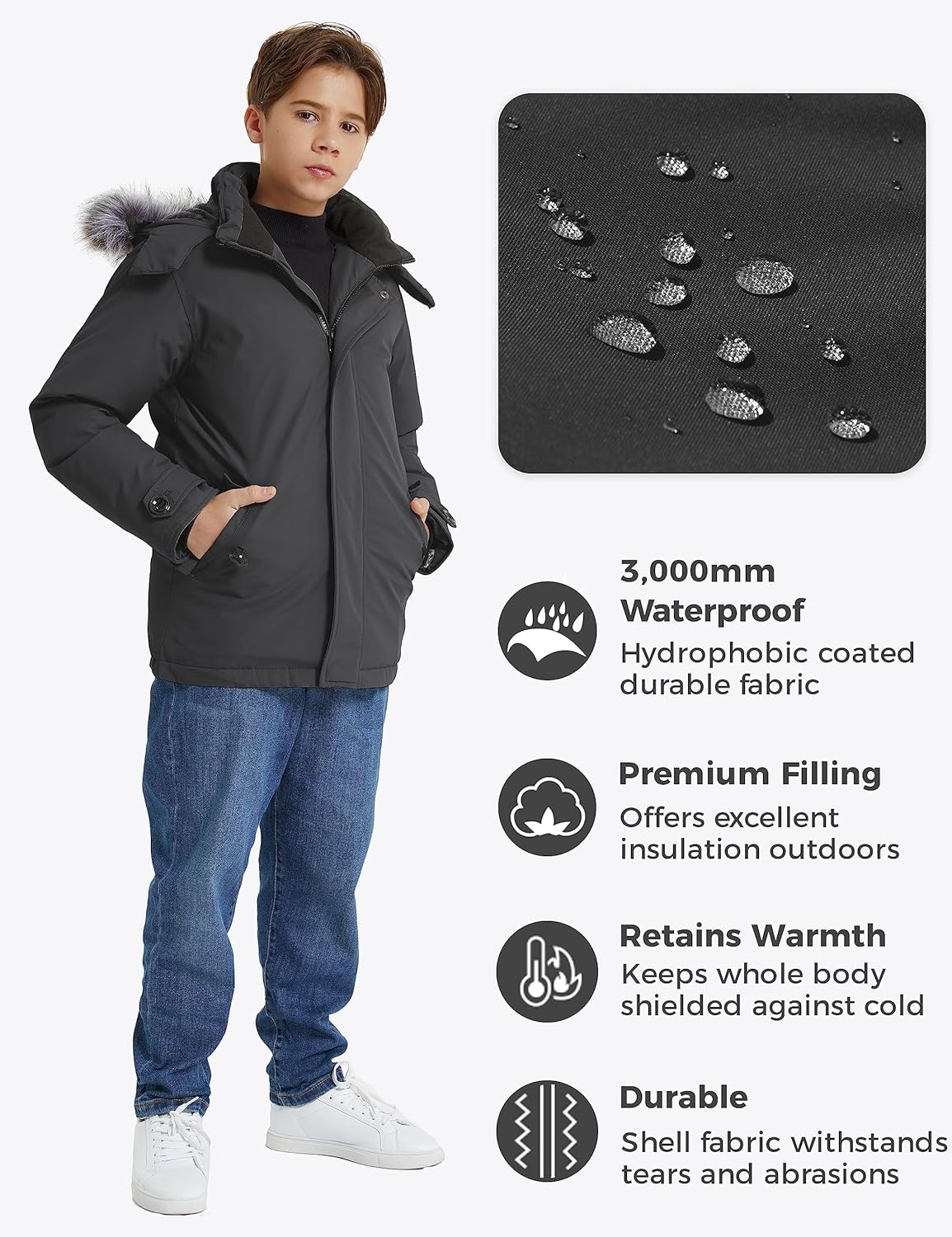 Stay Cozy in Winter with Wantdo Boys Waterproof Puffer Jacket