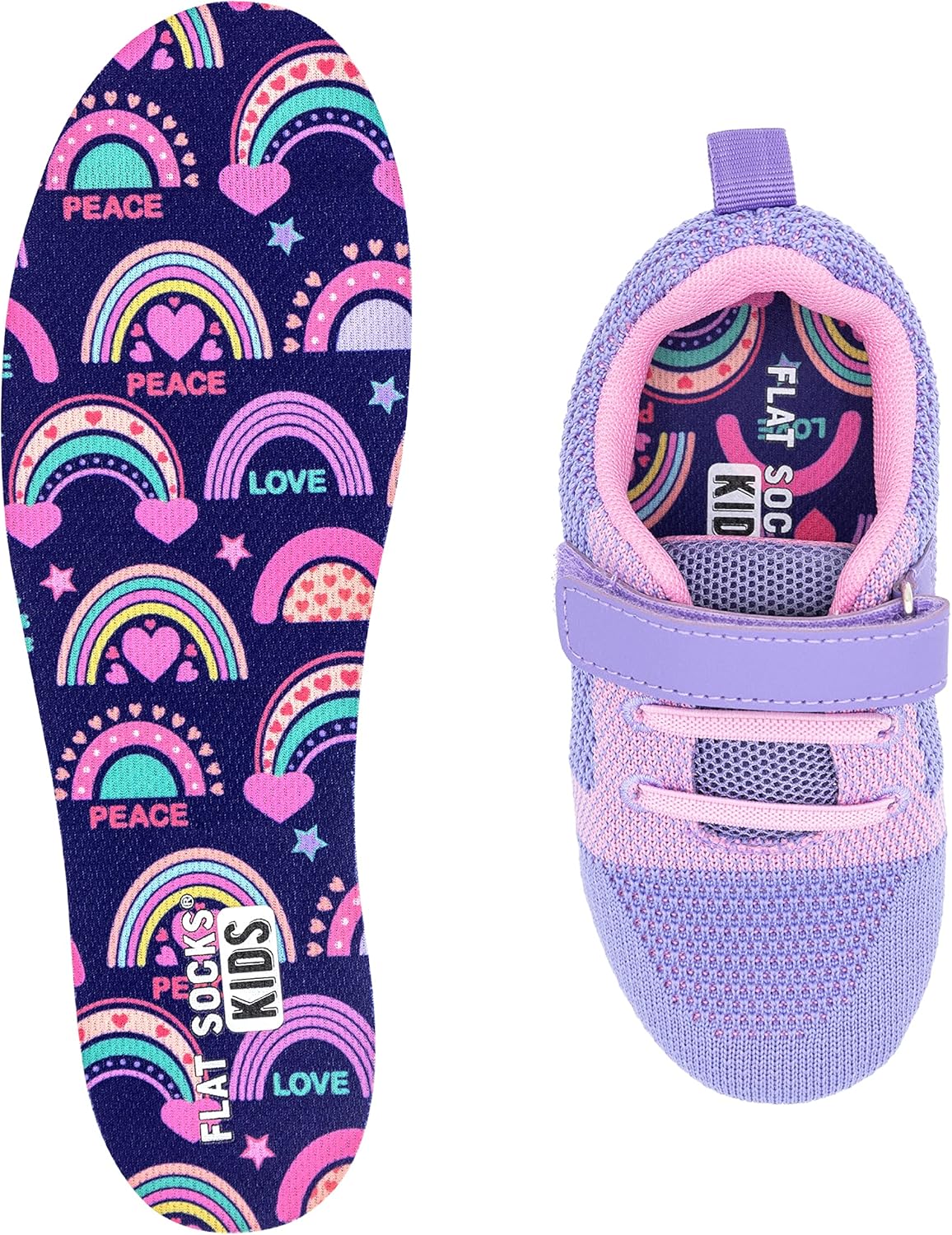 No Slip No Stink No Hassle Flat Socks for Kids