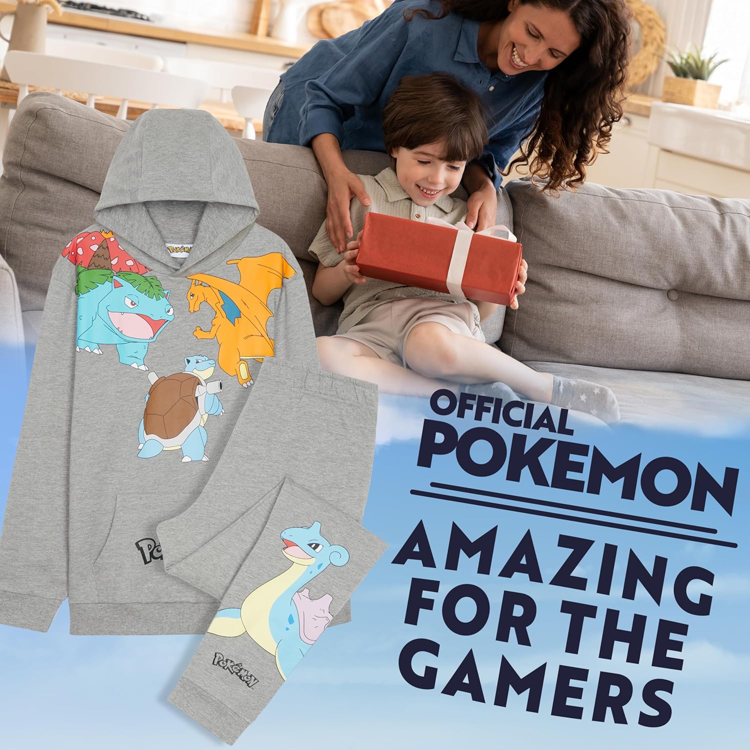 Pokemon Boys Tracksuit Set - Cozy Hoodie and Joggers
